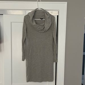 Cowl neck knit dress